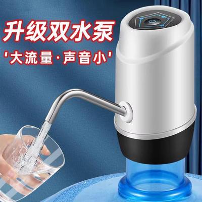 .桶装水抽水器电动饮水机自动吸水压水器纯净矿泉水大桶双泵取水