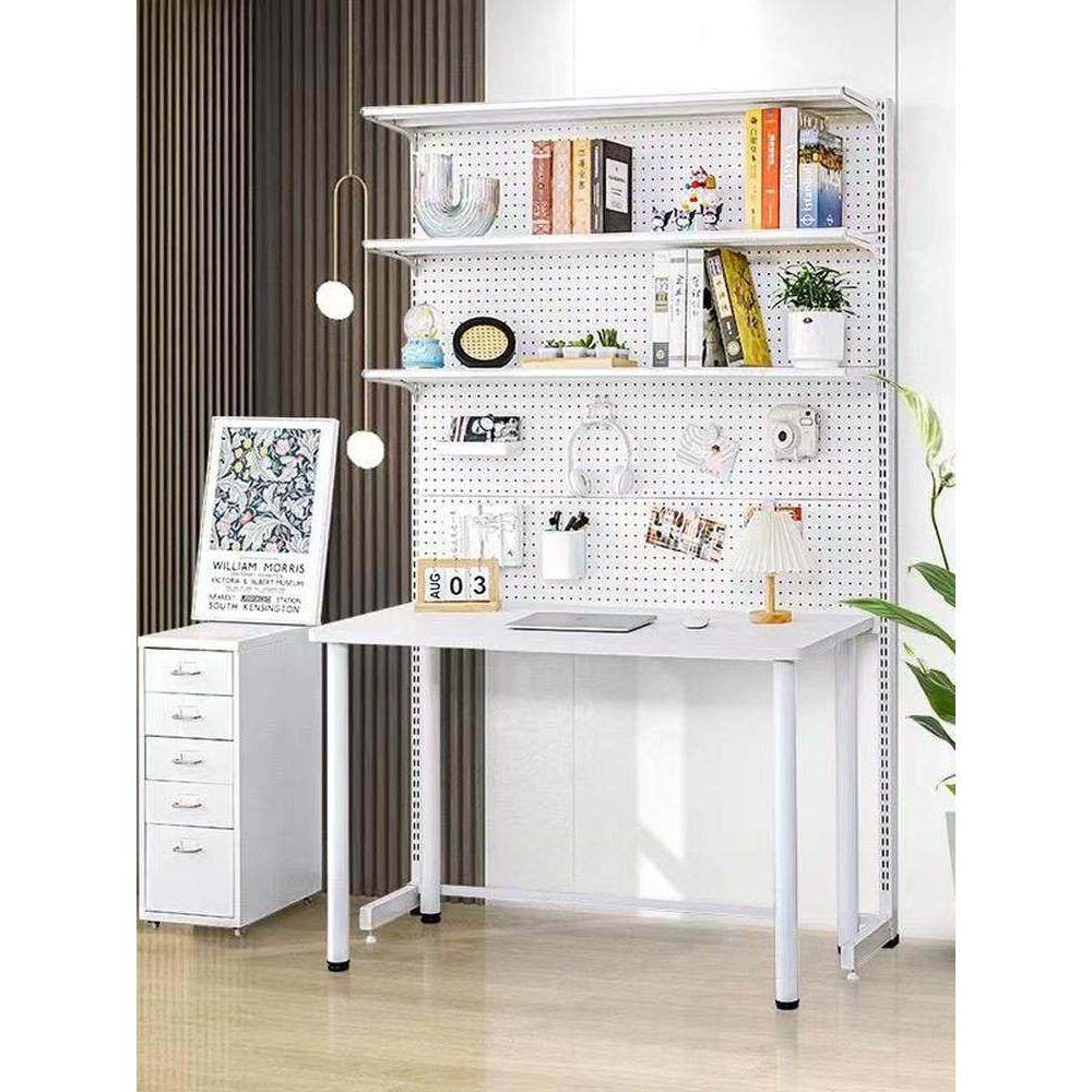 五金洞洞板立式网红书桌学生组合改装书柜落地置物架少女收纳书架,收纳整理,书桌收纳置物架,淘宝优惠券,粉丝福利购,淘宝优惠卷