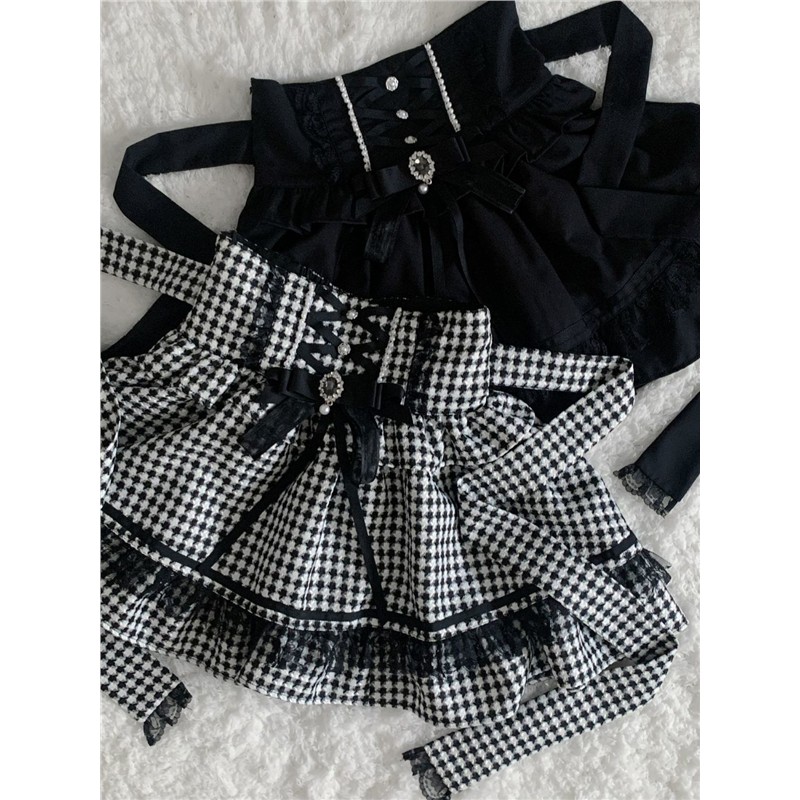*半裙*量产型日系半裙蕾服蝴蝶结蕾丝珍珠可爱萌