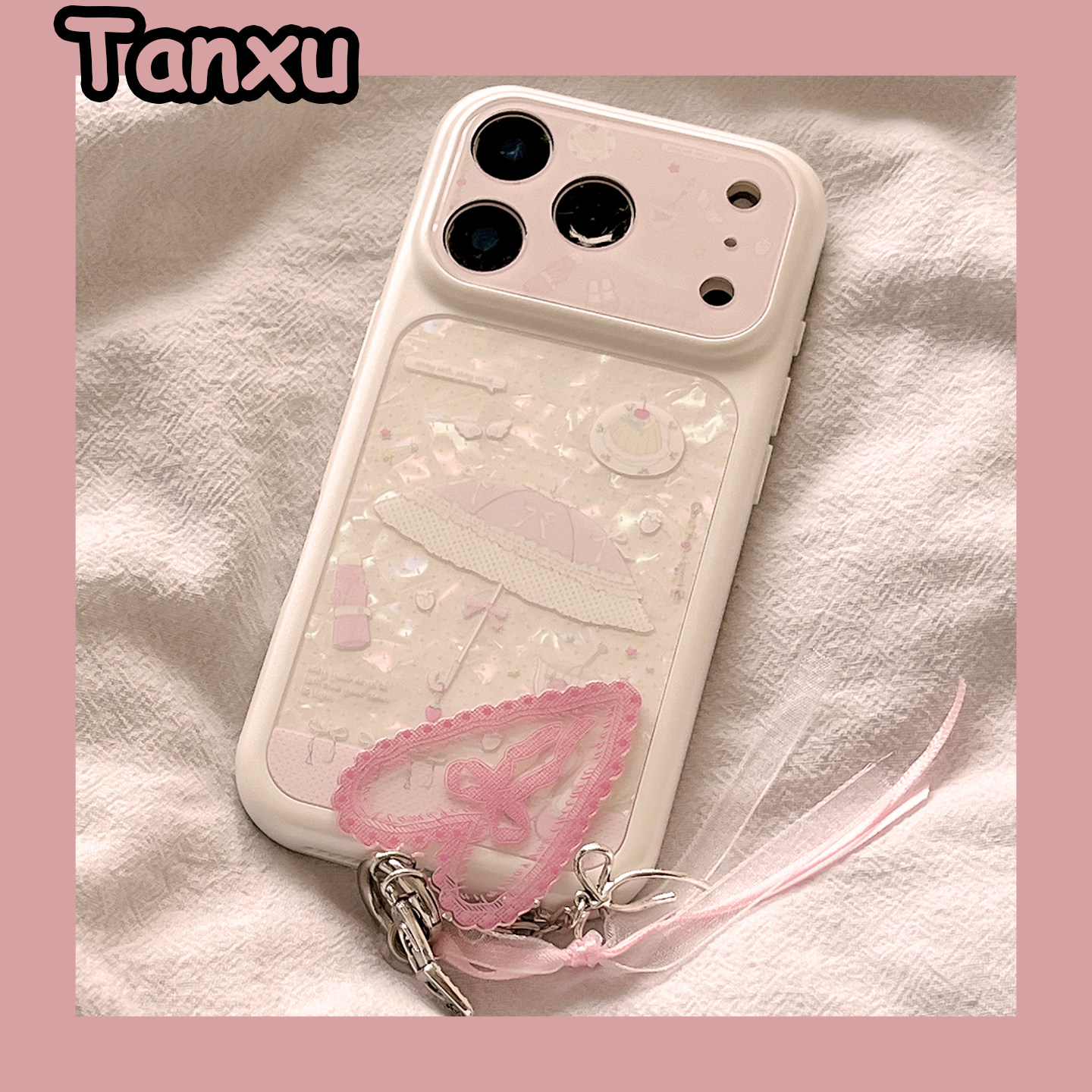 少女雨伞适用苹果手机壳