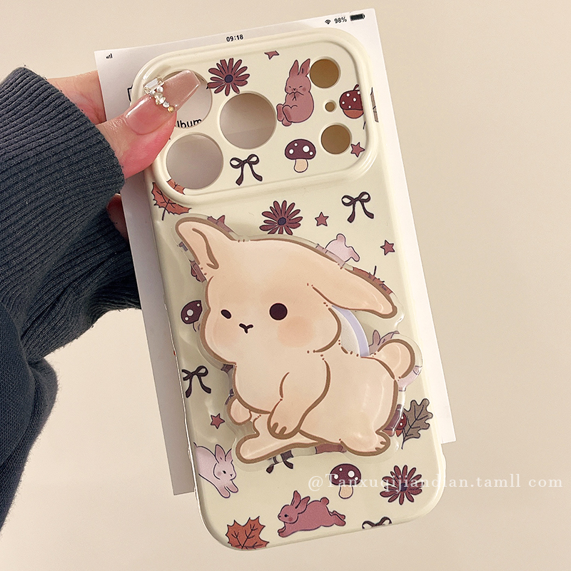 枫叶兔子适用苹果手机壳