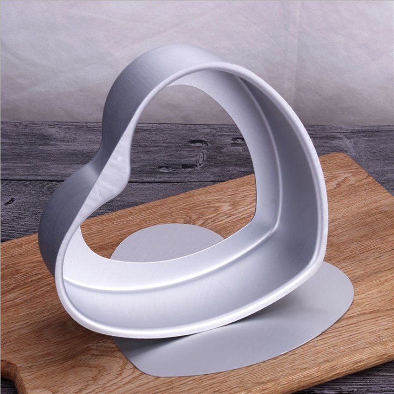 铝合金阳极 爱心形活底蛋糕模 6/8寸心型活动蛋糕模具 烘焙模具