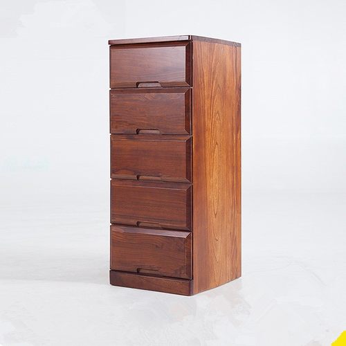 木质抽屉式收纳柜实木五斗储物柜宽40深45cm窄柜子卧室杂物小橱柜