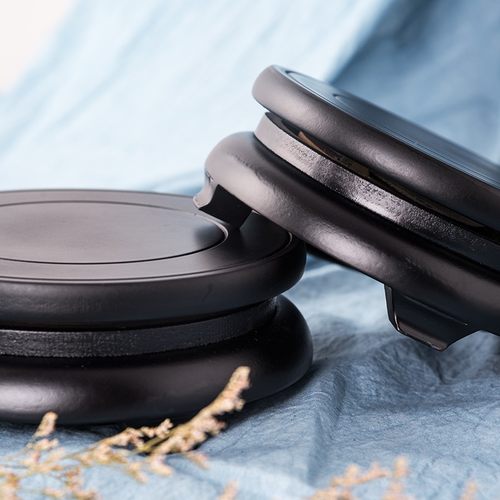 电动旋转圆形木质底座 花瓶花盆鱼缸酒坛奇石实木工艺品摆件底托