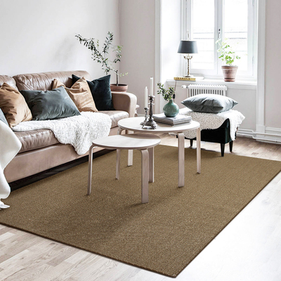 塞尚简约深色手工边剑麻地毯客厅茶几地垫茶桌书房卧室床边毯定制