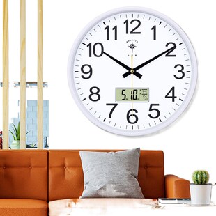 挂钟客厅简约2024新款 挂表免打孔石英钟表 时钟挂墙家用时尚