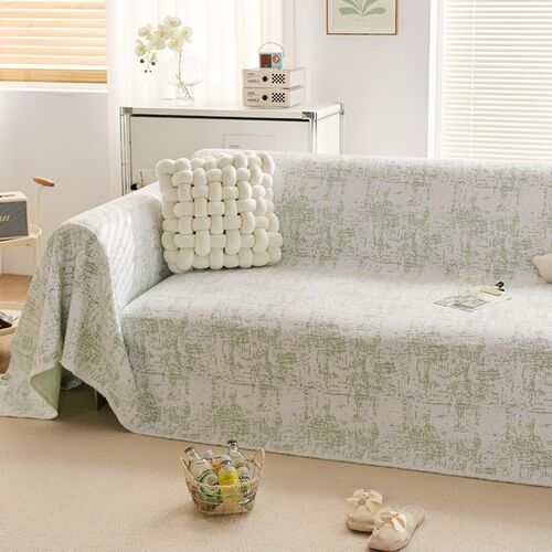 新中式凉感冰丝沙发盖布盖巾沙发套罩巾夏季夏天沙发垫子坐垫全包