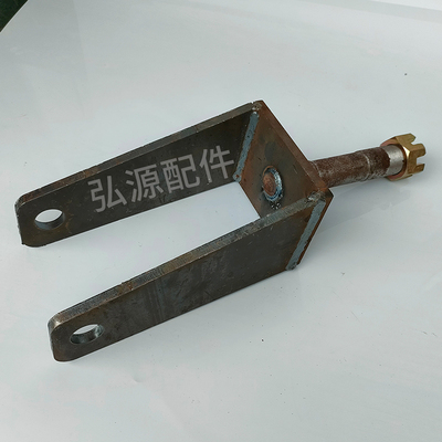 工地手推车前叉总成灰斗车250*75万向实心胎轴承套管改装前叉配件