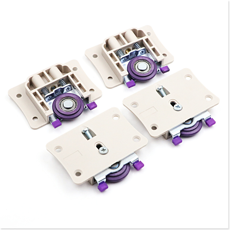 家具实木移门滑轮 吊轮吊柜轨道壁柜移门衣柜滑轮轨道带阻尼缓冲