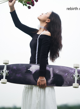 rebirth meow喵板长板dancing舞板超轻弹男女初学者刷街代步滑板