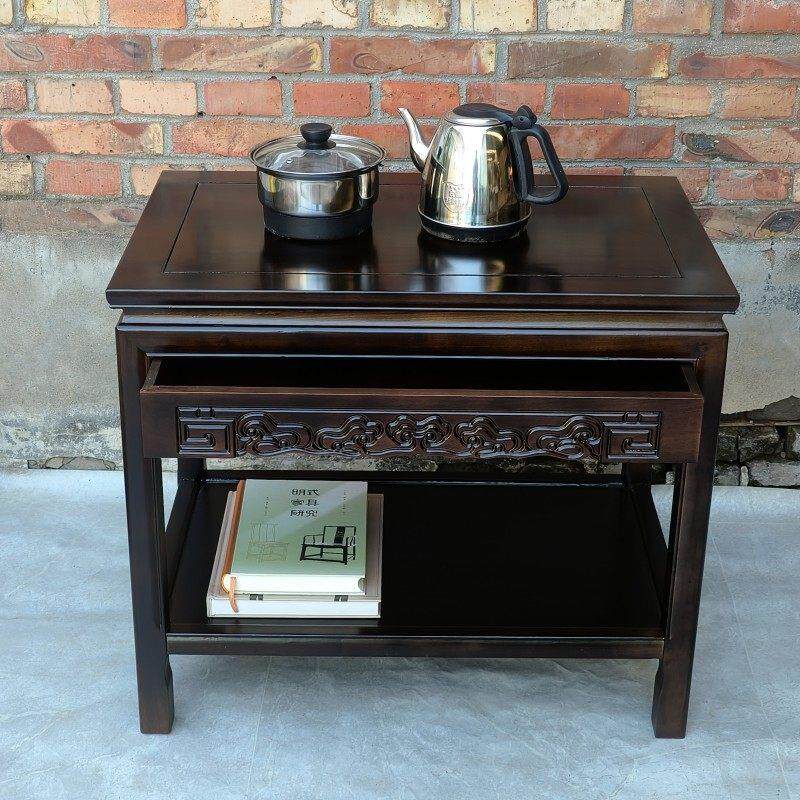 实木茶几长方形茶台中式边几角几客厅小方形茶几小桌子沙发边柜置