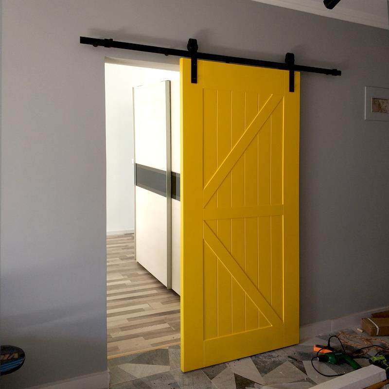 谷仓门吊轨单移门实木复合烤漆门推拉门卫生间厕所门厨房吊轨滑门
