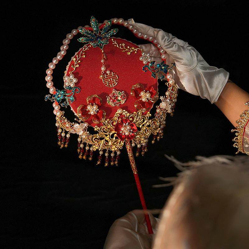 新娘团扇材料包diy古风中式中国风婚礼出嫁高级感结婚送新人礼物,家居饰品,工艺扇/团扇/喜扇/折扇,淘宝优惠券,粉丝福利购,淘宝优惠卷