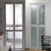 香港 小型折叠门浴室门厕所门厨房门阳台门吊轨门铝合金门