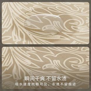 范居态度米雅厨房台面沥水垫法式高级感桌垫咖啡机吸水皮革垫定制