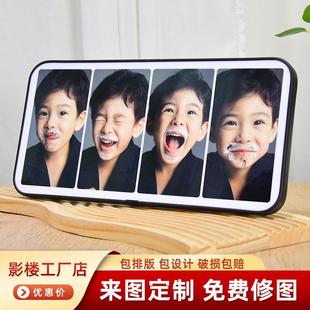 三宫格相框摆台洗照片定制高级感相片打印做成水晶相册制作婚纱照