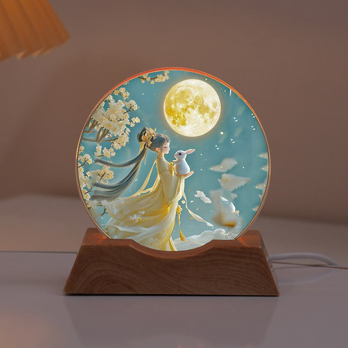 发光水晶小夜灯摆件定制送人礼物