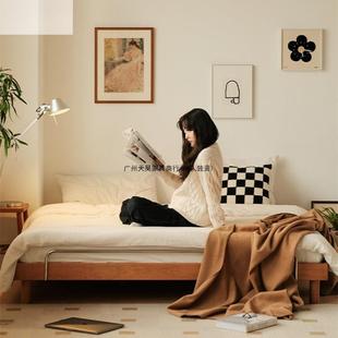 1日式实木小户型榻米床人床樱双桃木家具.5米榻床架无呼呼榻榻床