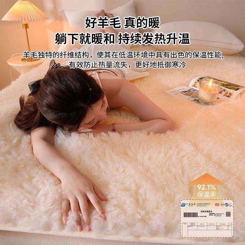 澳洲羊毛床垫冬天加厚保暖纯垫被宿家用单人羊毛褥子j6425634垫舍