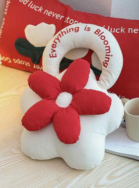 新婚公仔沙发送新结人a112a112红色婚房字婚布置庆靠枕婚压床花朵