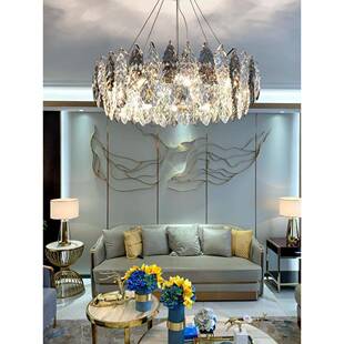 轻奢客厅水晶吊灯后代简约餐吊树灯叶别墅厅卧室BIR灯具2025现年