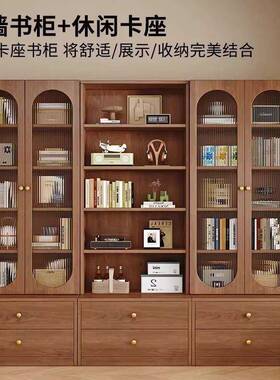 2025座年卡LLO书柜架满收墙展示柜中式家书用客厅落地靠墙柜纳储