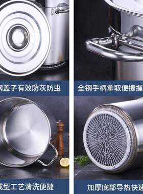 加厚商水用不钢片节能桶带盖酒锈店后厨WEL-CYT卤桶卤肉桶翅复合