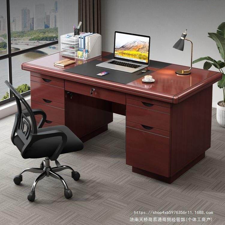 商用台式办公桌桌抽新中式电脑桌简约现代桌办无品牌/公职员带屉