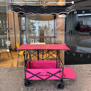 摊小推车遮阳折叠露营摆车棚夜市摆地摊69755可子升降桌出摊摆摊