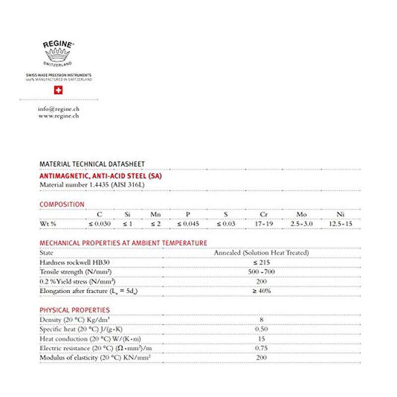 REGINE不锈钢抗抗镊子85LSA设计用于磁贴片应酸用和细线切割处85L
