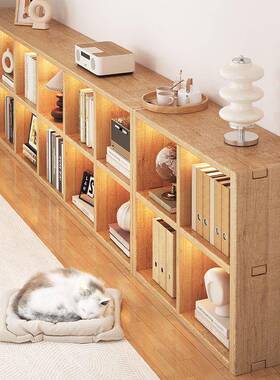 实木8934书架落地置物架靠墙组合幼园格物子柜儿书童架客厅储柜书