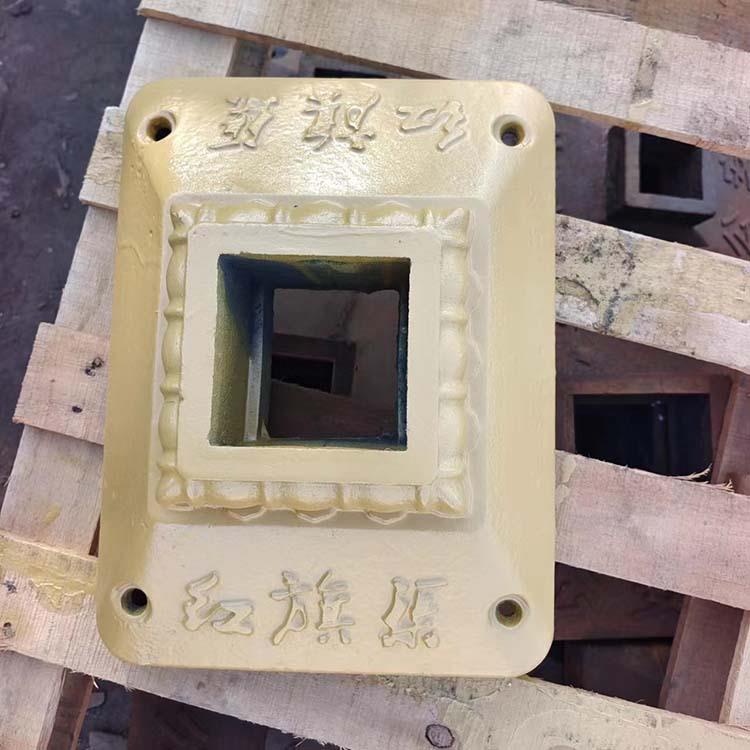 花柱帽底座工厂道莲路护栏铸铁花座京莲式XSV底护栏底座马路墩