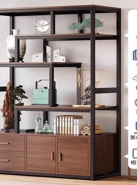 式博架现代简约古OFY茶具置架客厅新中物茶柜子展示柜落地收纳架
