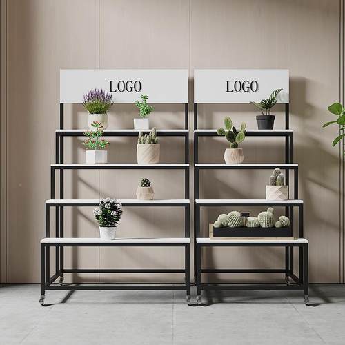 轻束奢店展架示陈列架鲜花展PWR示花台花架可移动花高低收纳架多