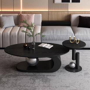 木桃白蜡原cj240112木全实木胡椭圆形茶几客厅家用20木25新款轻奢