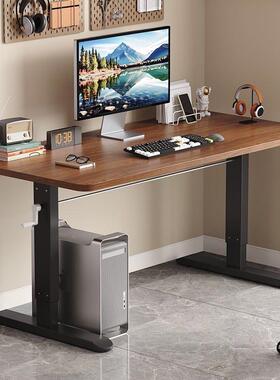 实木手摇升降子电脑桌家用办公学生学习书桌电竞桌竞桌桌桌100591