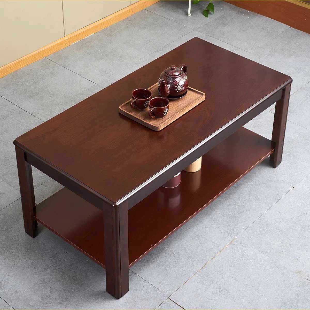 KHR客厅沙发茶加厚长茶几方桌办边公室木皮几现代简小约床头桌置