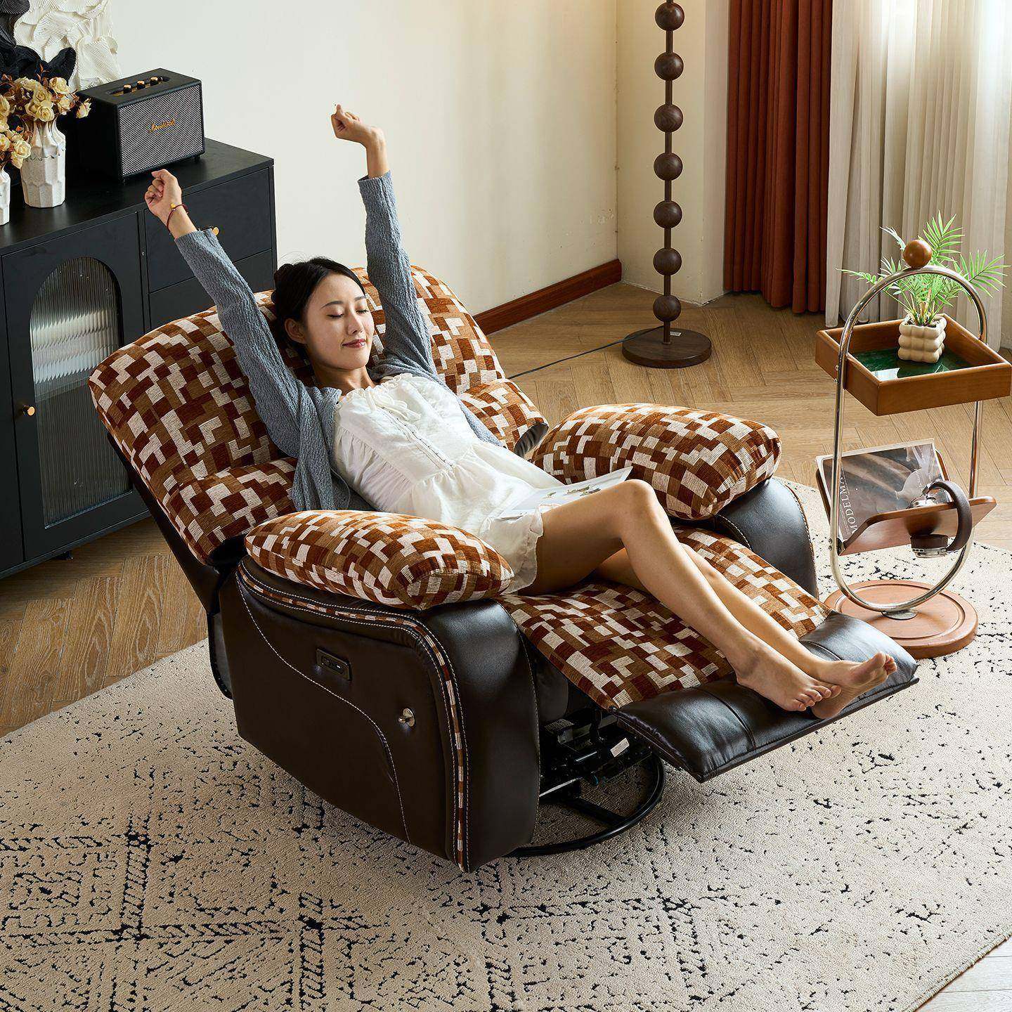 中古风电动单人10080587沙布发客厅户多型皮艺功能可躺睡懒人沙发,住宅家具,功能沙发,淘宝优惠券,粉丝福利购,淘宝优惠卷