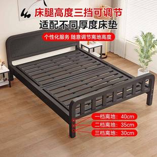 铁艺床双子人床1米8家用出租房用儿童厚铁架床加宿舍粗MQL加单人