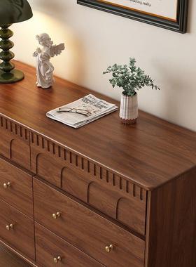 Bamay量BPRk全实木斗柜美式复厅古客收纳柜靠墙大容抽屉卧室床尾