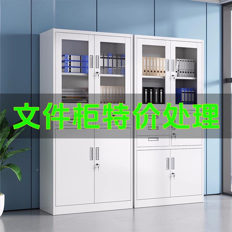 铁皮柜办公文件资柜档案柜柜皮更衣柜卷柜矮XYL柜铁料带锁储物柜