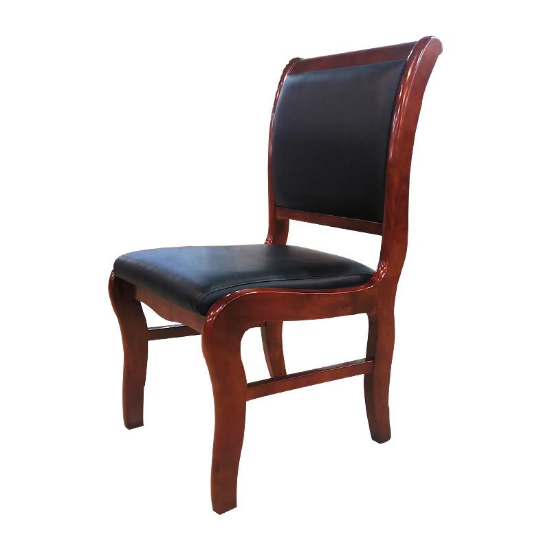 漆现代简约油TIE脚靠背牌会议棋四洽谈椅无扶手商务实木