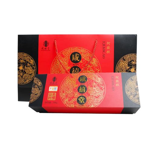 咸禧堂阿胶糕传统型500g礼盒装 红枣味山东产旅游特产阿胶固元糕