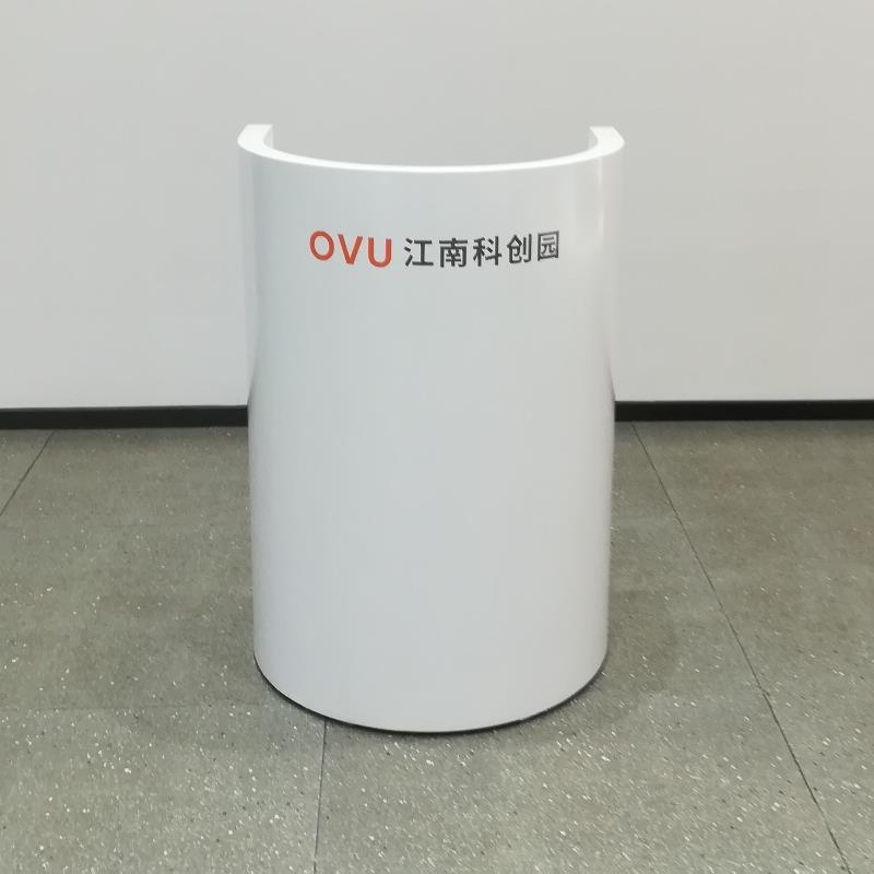 迷你收银台烤漆轻奢店铺小型前台导购咨询迎宾台半圆弧吧台接待台