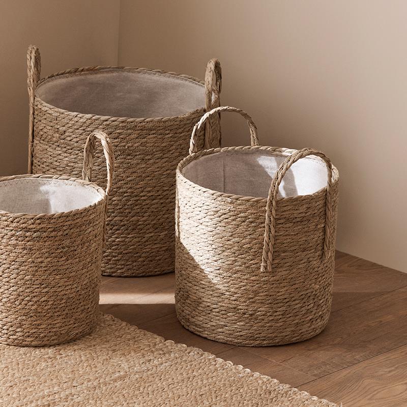 草编脏衣篓家用藤编衣服收纳筐化妆室浴室洗衣篮篮子储物篮脏衣篮