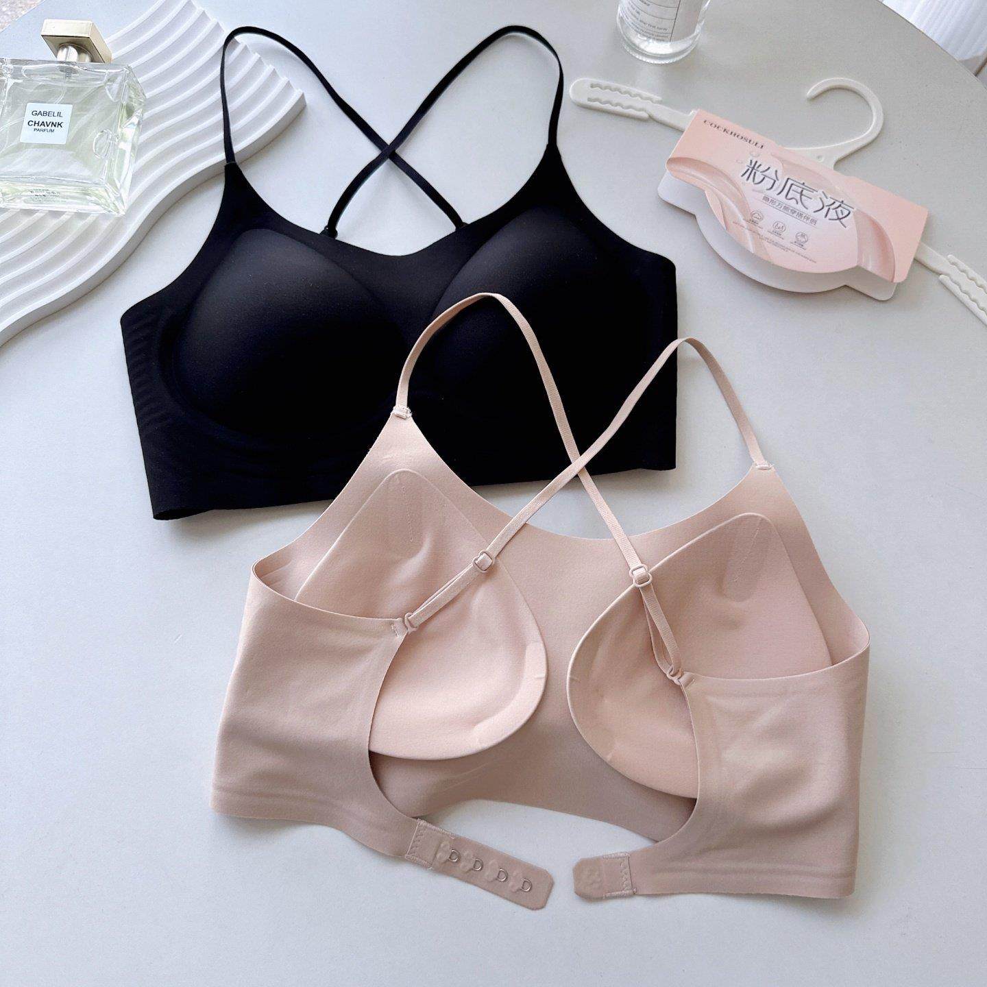 无痕粉底液香氛内衣夏季细肩带镂空交叉美背抹胸无钢圈软支撑文胸,女士内衣/男士内衣/家居服,文胸,淘宝优惠券,粉丝福利购,淘宝优惠卷