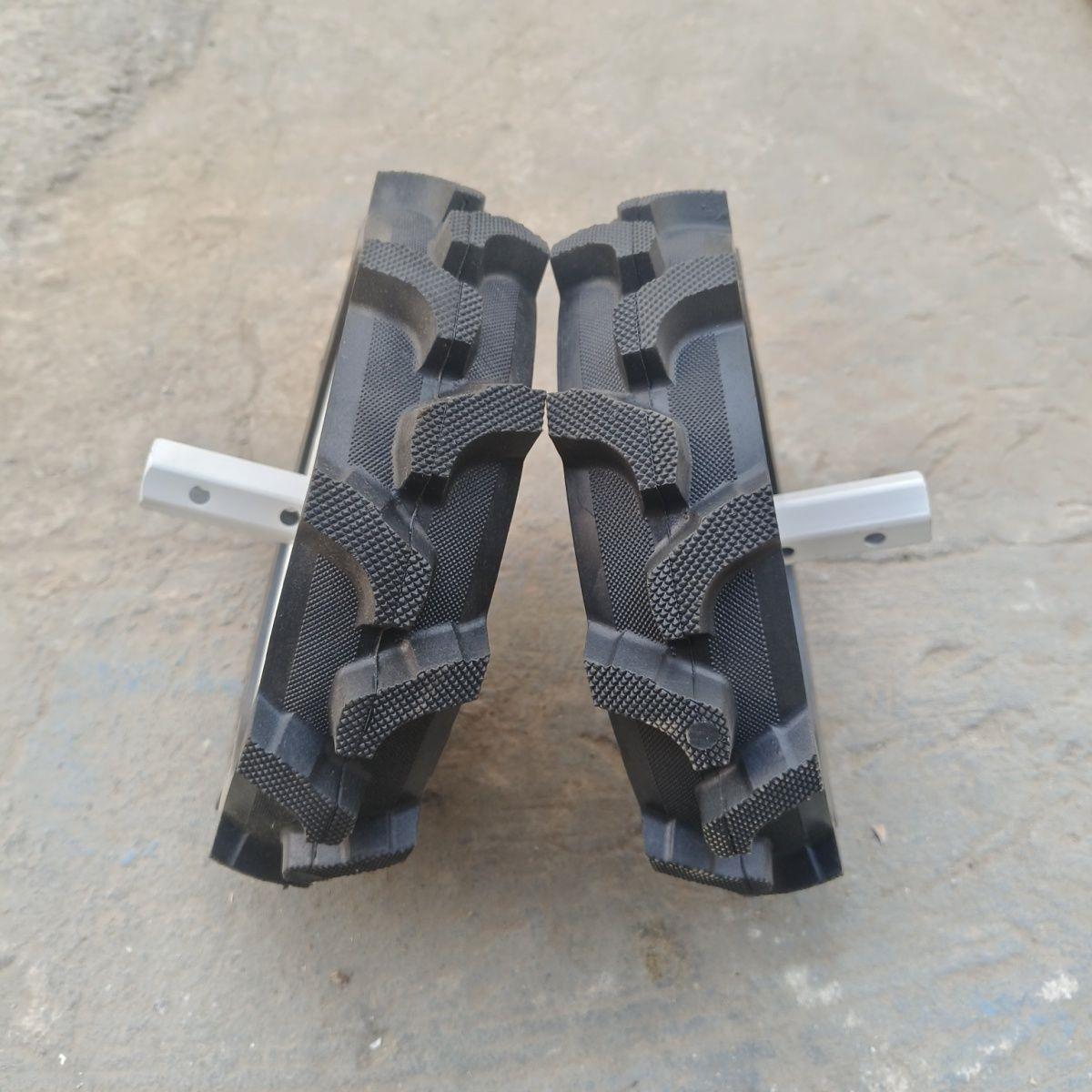 微耕机实心轮胎一套一体带轴350-6 400-8不扎胎包邮农用配件家用