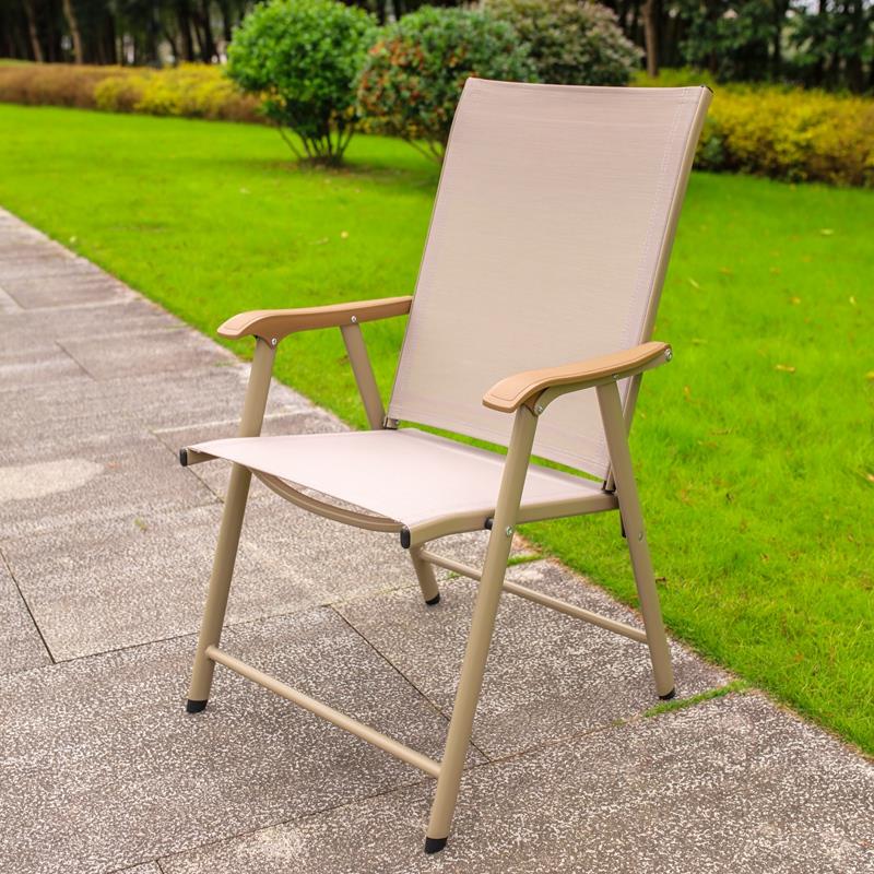 户外折叠椅子野餐椅可携式沙滩椅庭院休闲 阳台防水靠背椅露营椅