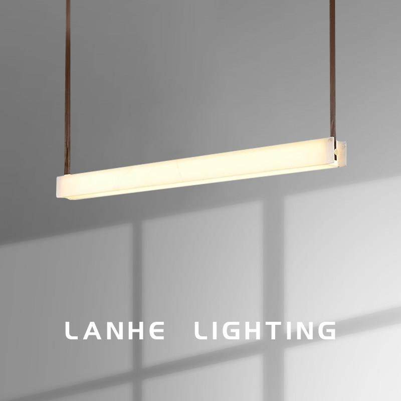 西班牙云石全铜饭厅长条吊灯宋代美学设计师轻奢皮带餐桌茶室吧台,家装灯饰光源,餐厅吊灯,淘宝优惠券,粉丝福利购,淘宝优惠卷