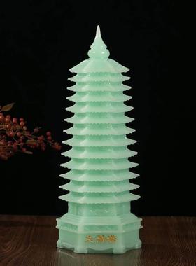9层九层13层玉石文昌塔摆件送孩子礼物学生办公室桌面书房装饰品